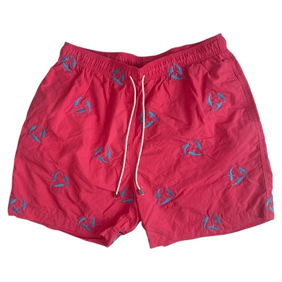 J. McLaughlin Men's Swimming Trunks Board Shorts Size Large 5.5" Inseam - Picture 10 of 10